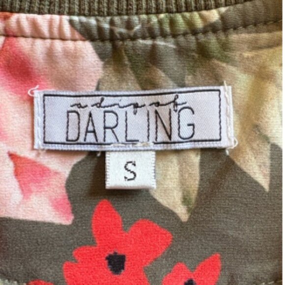 Darling Floral Bomber Jacket - Green and Pink size S - Picture 8 of 12
